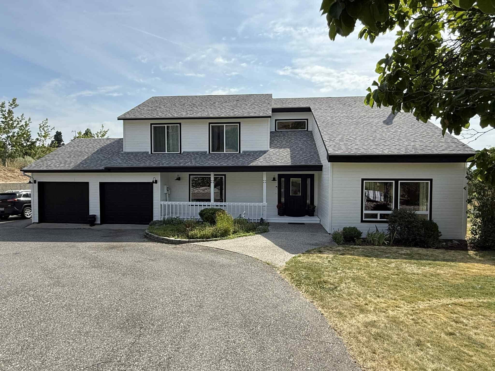 White building with black trim